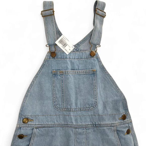 American Apparel Denim Short-Alls Medium Wash Indigo Size XS - Picture 4 of 9
